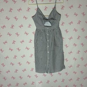 Striped Black and White Dress